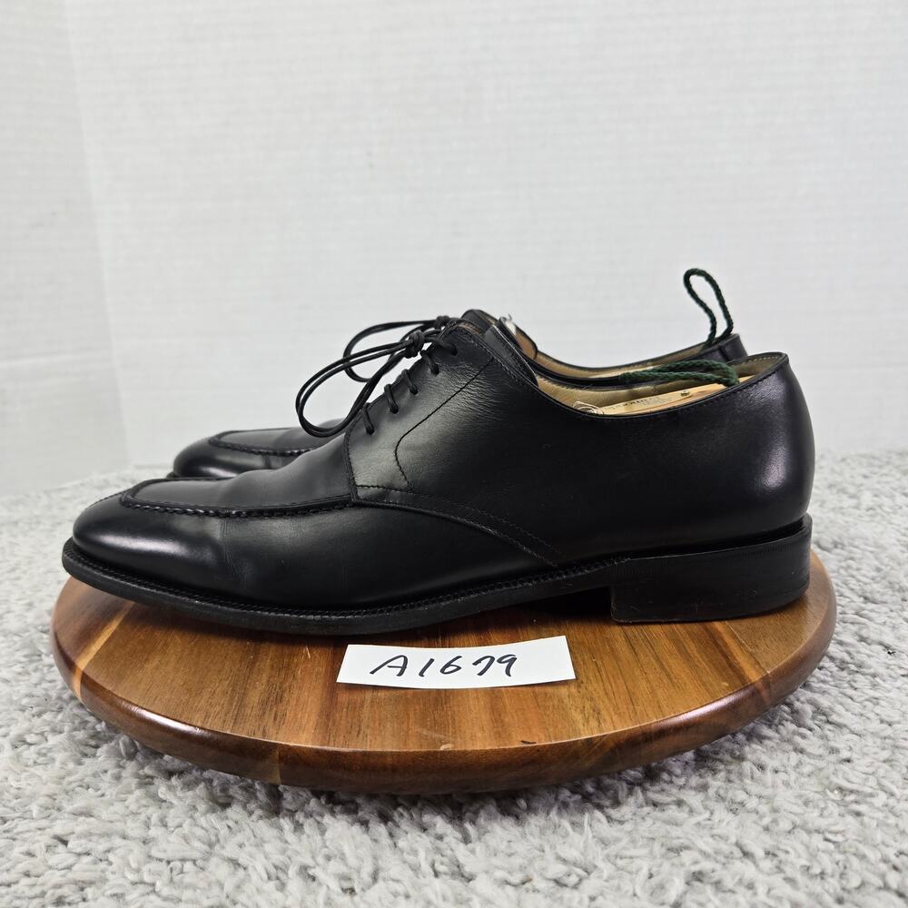 Salvatore Ferragamo Mens 10.5B Lavorazione Originale Black Split Toe Dress Shoe